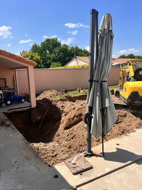 Terrassement pour un projet piscine à la Bruffière